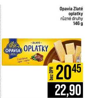 Opavia Zlaté oplatky různé druhy 146 g