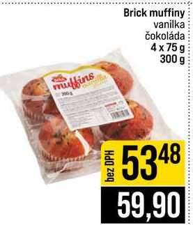 Brick muffiny vanilka čokoláda 4x75 g 300 g
