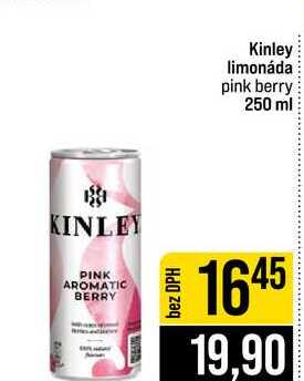 Kinley limonáda pink berry 250 ml