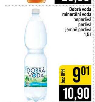 Dobrá voda minerální voda neperlivá perlivá jemně perlivá 1,5l