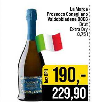 La Marca Prosecco Conegliano Valdobbiadene DOCG Brut Extra Dry 0,75l
