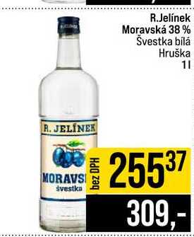R.Jelínek Moravská 38 % Svestka bílá Hruška 1l