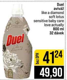 Duel aviváž like a diamond soft lotus sensitive baby care love actually 800 ml 32 dávek 