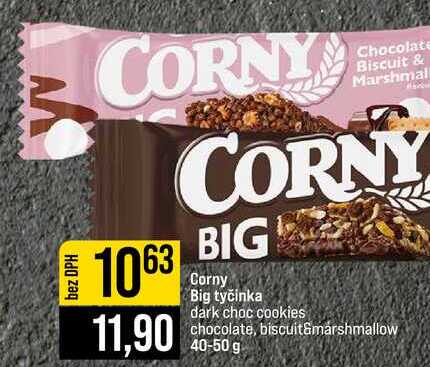 Corny Big tyčinka dark choc cookies chocolate, biscuit&marshmallow 40-50 g