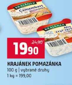 KRAJÁNEK POMAZÁNKA 100 g vybrané druhy