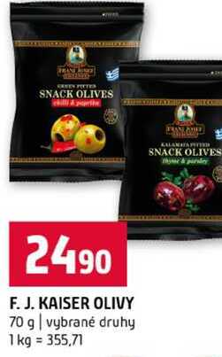 F. J. KAISER OLIVY 70 g vybrané druhy