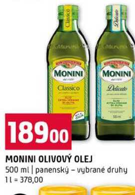 MONINI OLIVOVÝ OLEJ 500 ml panenský vybrané druhy