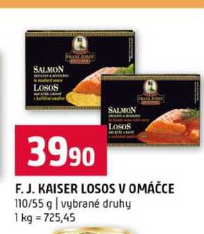 F. J. KAISER LOSOS V OMÁČCE 110/55 g vybrané druhy