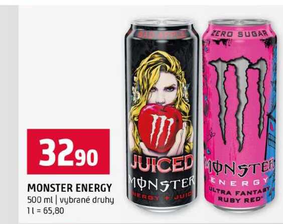 MONSTER ENERGY 500 ml vybrané druhy
