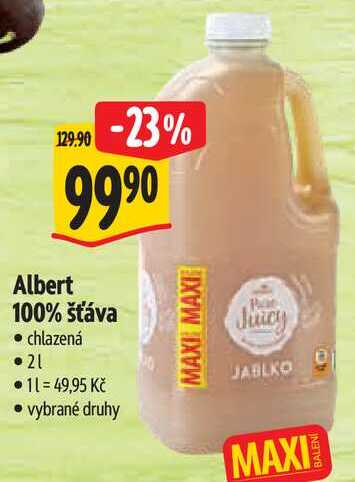 Albert 100% šťáva, 2 l