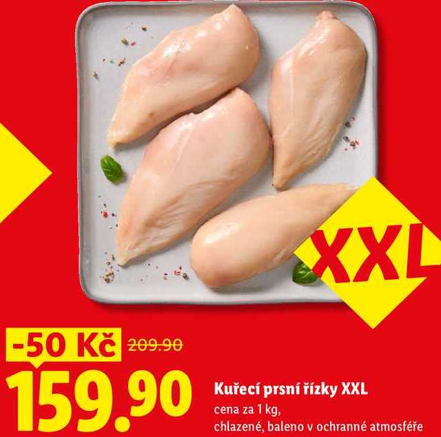 Kuřecí prsní řízky XXL, cena za 1 kg