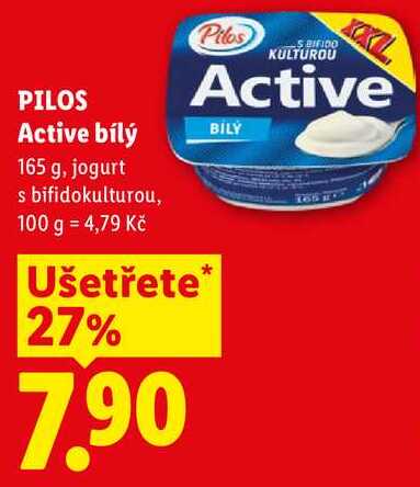 PILOS Active bílý, 165 g