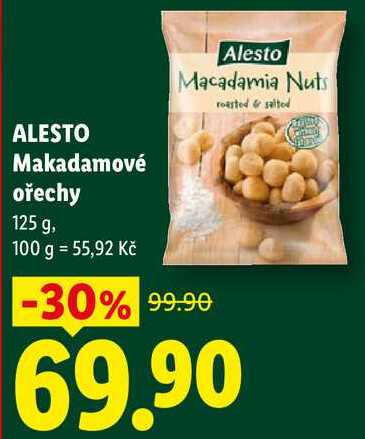 ALESTO Makadamové ořechy, 125 g