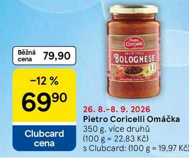 Pietro Coricelli Omáčka, 350 g 