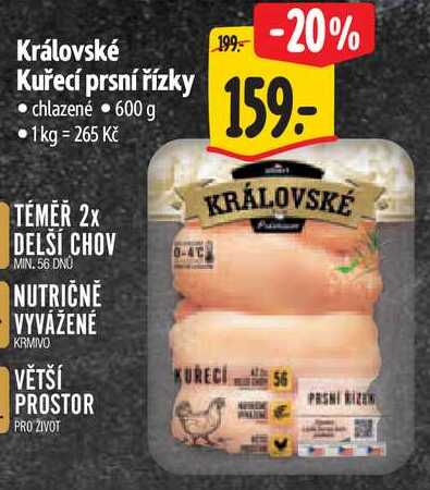Královské Kuřecí prsní řízky, 600 g