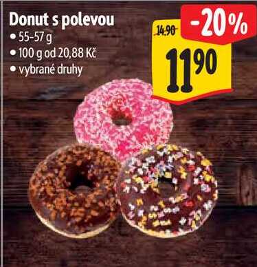 Donut s polevou, 55-57 g