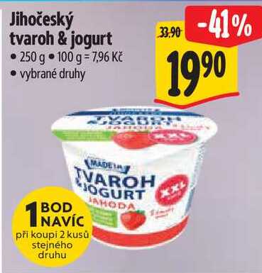 Jihočeský tvaroh & jogurt, 250 g 