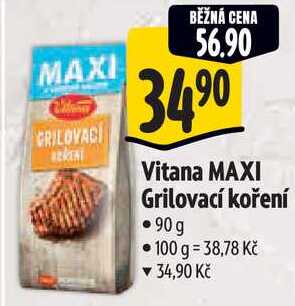 Vitana MAXI Grilovací koření, 90 g