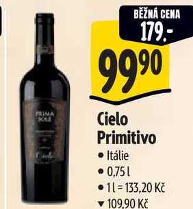 Cielo Primitivo, 0,75 l