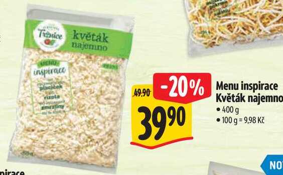 Menu inspirace Květák najemno, 400 g 