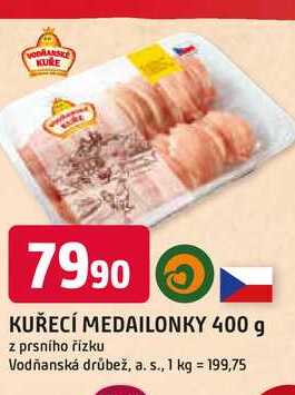 KUŘECÍ MEDAILONKY 400 g z prsního řízku