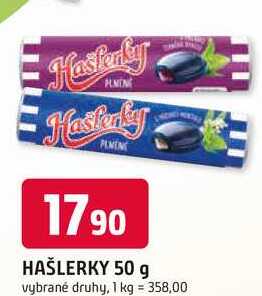 HAŠLERKY 50 g vybrané druhy