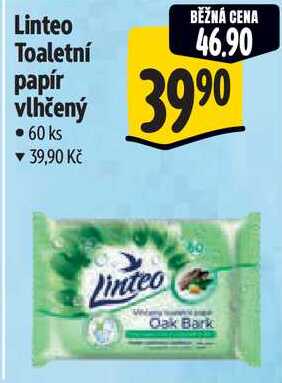 Linteo Toaletní papír vlhčený, 60 ks