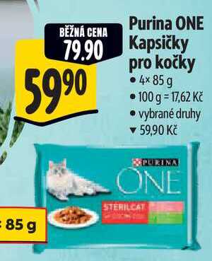 Purina ONE Kapsičky pro kočky, 4x 85 g