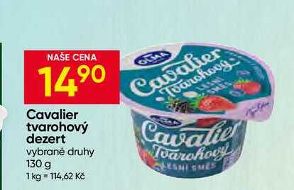 Cavalier tvarohový dezert vybrané druhy 130 g