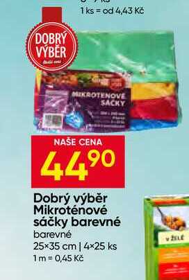 Dobrý výběr Mikroténové sáčky barevné barevné 25×35 cm