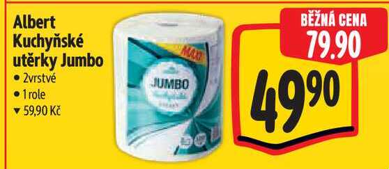 Albert Kuchyňské utěrky Jumbo, 1 role