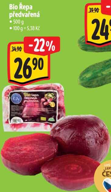 Bio Řepa předvařená, 500 g 