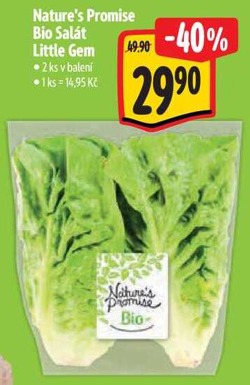 Nature's Promise Bio Salát Little Gem, 2 ks 