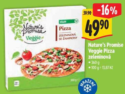 Nature's Promise Veggie Pizza •100 g = 13,87 Kč