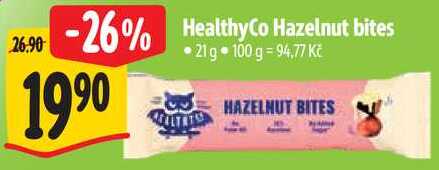 HealthyCo Hazelnut bites, 21 g