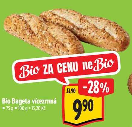 Bio Bageta vícezrnná, 75 g