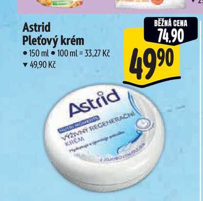 Astrid Pleťový krém 150 ml