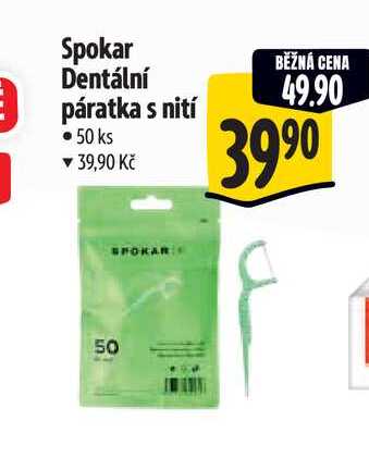 Spokar Dentální páratka s nití 50 ks