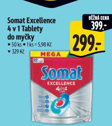 Somat Excellence 4 v 1 Tablety do myčky 50 ks