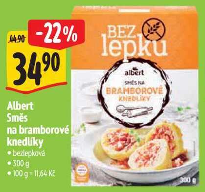 Albert Směs na bramborové knedlíky, 300 g 