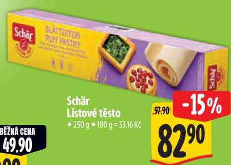 Schär Listové těsto, 250 g