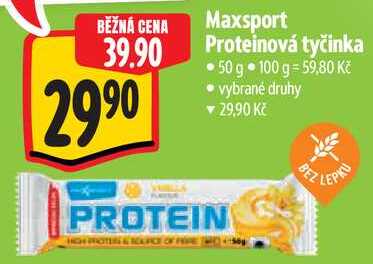 Maxsport Proteinová tyčinka, 50 g