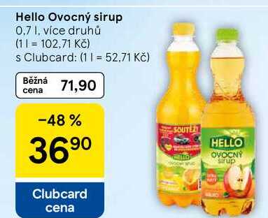 Hello Ovocný sirup, 0.7 l