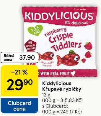 KIDDYLICIOUS Křupavé rybičky, 12 g
