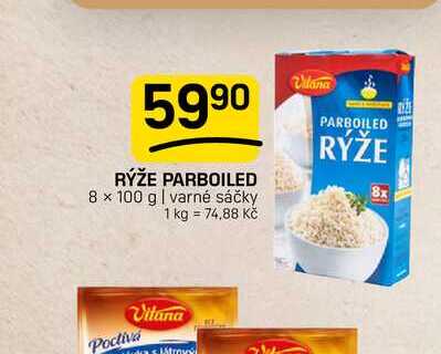 RÝŽE PARBOILED 8 x 100 g varné sáčky