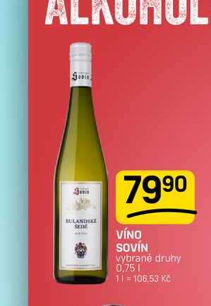 VÍNO SOVÍN vybrané druhy 0,75l