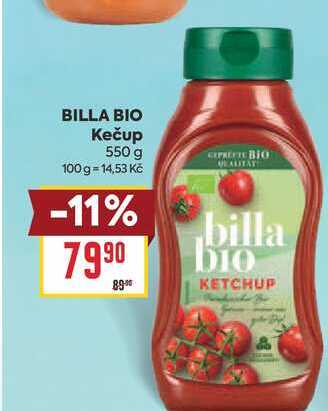 BILLA BIO Kečup 550 g