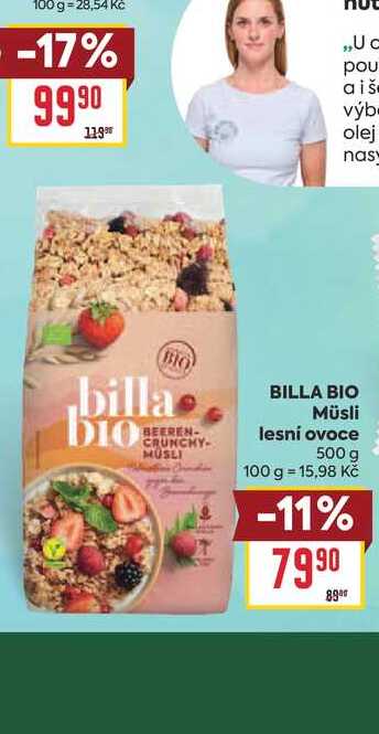 BILLA BIO Müsli lesní ovoce 500 g