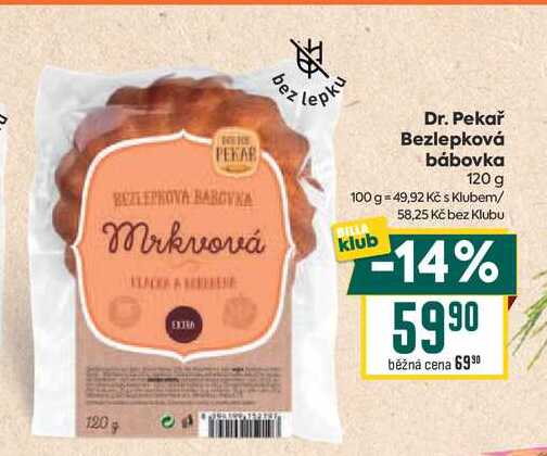 Dr. Pekař Bezlepková bábovka 120 g