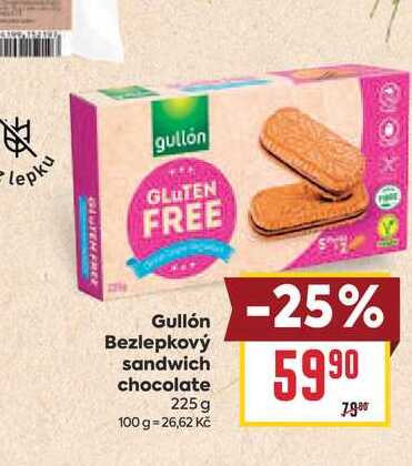 Gullón Bezlepkový sandwich chocolate 225 g